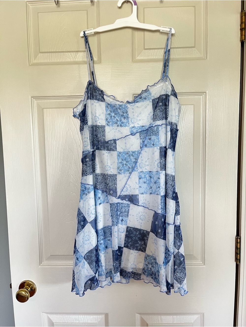 Urban Outfitters Light Blue Paisley Slip Dress